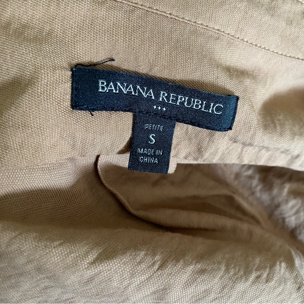 Banana republic safari Utility Button Up Shirt size S petite oversized - Picture 5 of 6